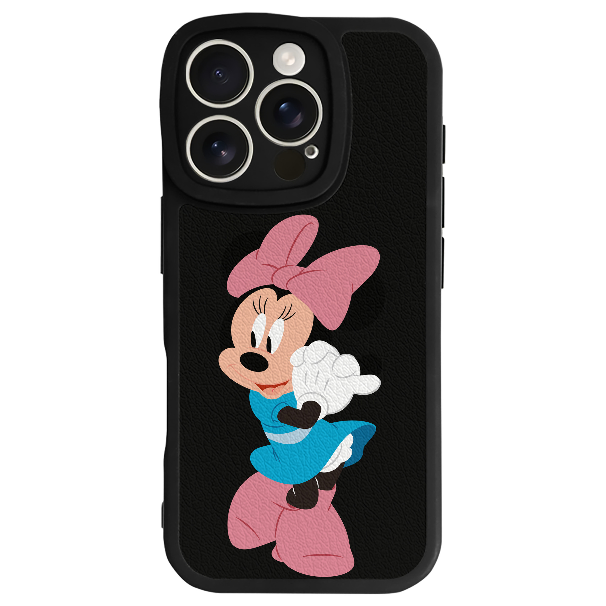 （画像用） ミッキーマウス Mickey Mouse 【iPhone 16シリーズ対応】シリコンスマホケース（レザー調） 材質：シリコン